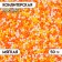 Sprinking confectionery with a soft center "Bead": yellow, orange, silver ", 50 g