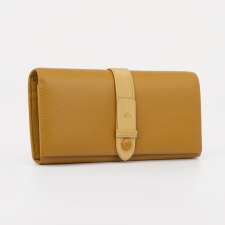 Women's wallet on magnets, yellow color