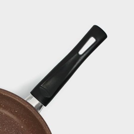 Flot Dilan Rock, D = 19 cm, plastic handle, anti -stick coating, brown color-4