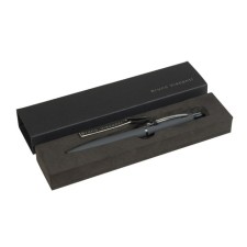 Automatic ballpoint pen, 1.0 mm, BrunovisConti San Remo, blue rod, metal case Soft Touch graphite, in case