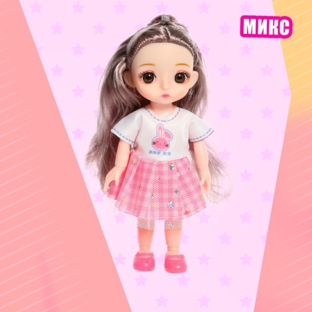 Fashionable hinge doll "Mika" in a dress, mix-5