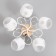Olivia chandelier 5x60W E27 gold, white 52x52x28cm