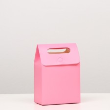 Box package with a handle, pink, 19 x 14 x 8 cm