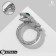 Brooch "Snake" with a ring, the color is white-green in silver