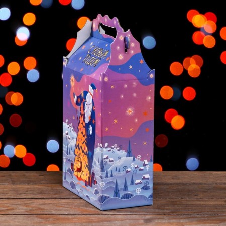 Gift box "Fantasy" in purple 17.8 x 10 x 32.5 cm-2