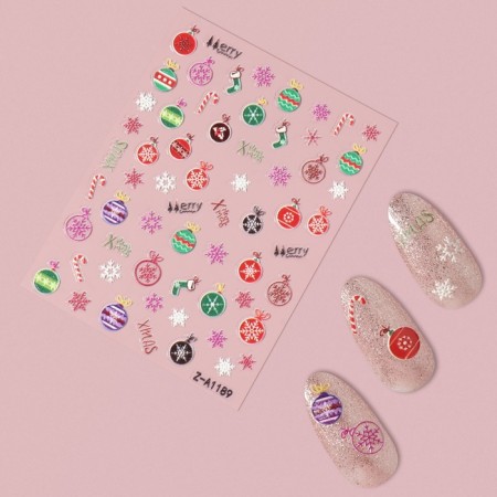 Nail stickers 8*6cm New Year's toys Z-A1189 multi-vod-volume Subway qf-1