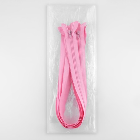 Lightning "Spiral", No. 5, detachable, automatic lock, 60 cm, pink color-2