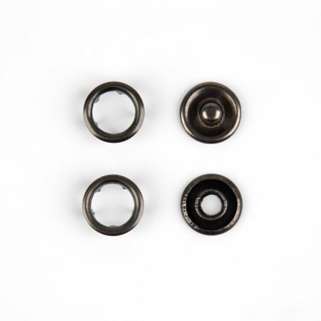 Shirt, open button, d = 9.5 mm, black nickel color-1