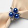 Ring for the scarf "ink", the color is blue in silver