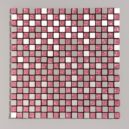 Self -adhesive panel 30*30cm mosaic cage pink