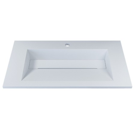 Sink uperwood Next 80 cm, half -around, rectangular, white-7