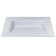 Sink uperwood Next 80 cm, half -around, rectangular, white
