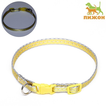 A collar with a reflective prostrate "Neon", 34 x 1 cm, a mix of flowers