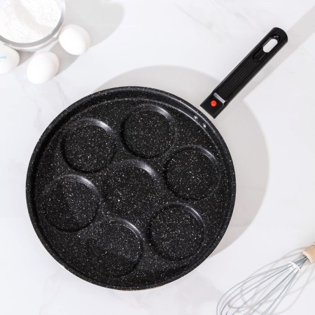 Sleeps “7 Oladia”, D = 30 cm, removable handle, anti-stick coating, black color-1