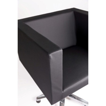 Hairdressing chair domino, five -pound, black color 660 × 600 mm-3