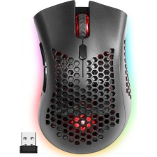 The mouse Defender Warlock GM-709L, Western, Optical, RGB, 2400 DPI, 400 mAh, 8 buttons, USB, Black