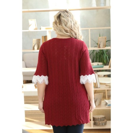 Female dress, size 52, burgundy color-2