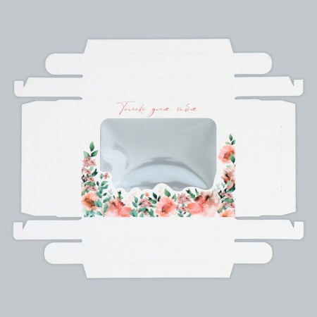 Gift box, packaging, “only for you”, flowers, 16.5 x 12.5 x 5 cm-5