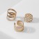 Earrings "Kaffa" set of 3 pcs., Pattern, color gold