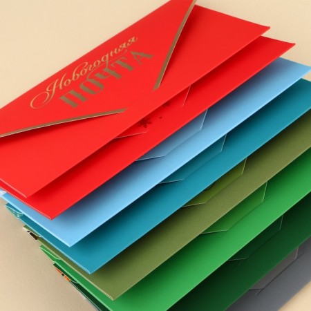 A set of gift envelopes “Happy New Year”, 8 pieces, software touch, embossing, 19 x 9.2 cm, New Year-2