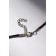 Kulons on the lace "Uzolnoi" heart with an arrow, black-brown color, 45 cm