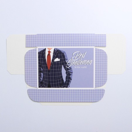 Gift folding box, packaging, "gentleman", 21 x 15 x 5 cm-4