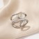 The coupling "openwork" is large, the color is white in silver