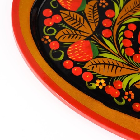 Wedding set "Heart": 2 Fureers, serving tray, Khokhloma-4