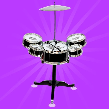 Drum installation "Hard-Rock", 5 drums, 1 plate, color mix-8