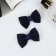 Hair clip "Schoolgirl" (set 2 pcs) texture, 6 cm, blue