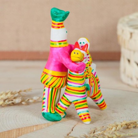 Filimonovskaya toy "Dad teaches a son"-2