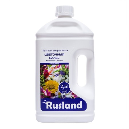 Gel for washing the linen rusland "Flower waltz" for colored fabrics, 2.5 liters