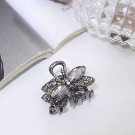 Hair crab "Shirley style" bow, 3 cm, black