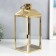 Summary Metal "Rectangular Lantern" set 2 pcs gold 18x18x42, 14x14x34 cm
