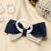 Hair elastic band Bant "Schoolgirl" double double, 10x6 cm, blue-white