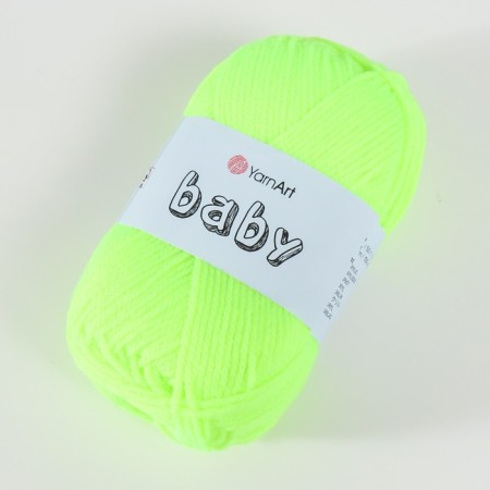 Baby yarn 100% acrylic 150m/50g (8232 lemon)-1
