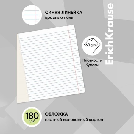 Notebook 12 sheets, ruler, erichkrause, "Prostokvashino" mix-12