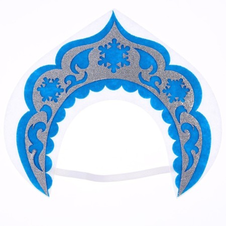 Carnival kokoshnik "Snow Maiden" from felt-7