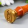 Printing for wax with a wooden handle "Rose in a flask" 9x2.5x2.5 cm