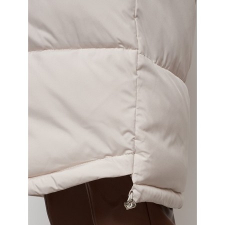 Coat insulated winter female, size 50, beige color-9