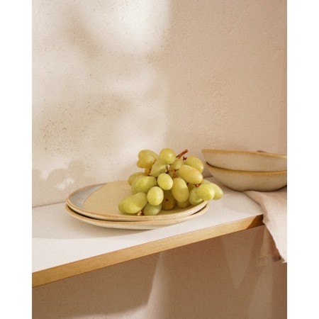 A set of porcelain plates SL Home "Wave Sardinia", d = 27.5 cm, beige color-6