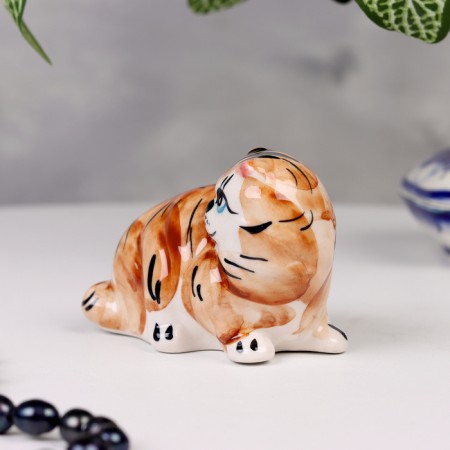Сувенир "Кот", цветной, гжель-1