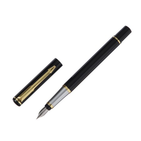 Gift feathers in the leatherette case, the body is black, gold, silver-2