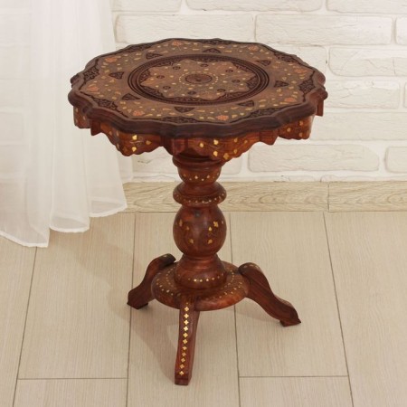 Coffee -carved coffee table 50x45x45 cm, shisham tree