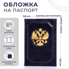 Cover for passport, blue color