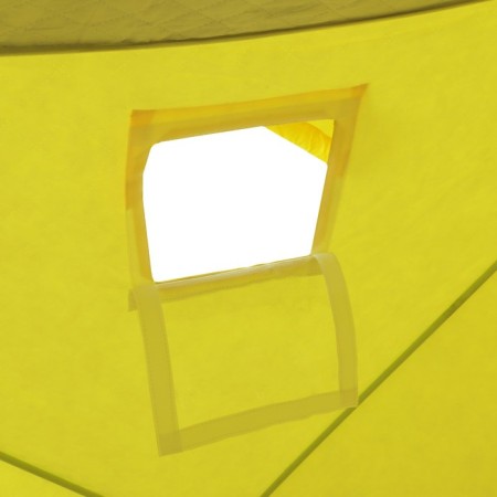 Tent Winter insulated Helios "Cube", 1.75 x 1.75 m, yellow/gray color (HS-Wsci-175YG)-4