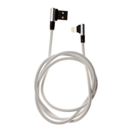 BLAST BMC-217, Lightning-USB, nylon braid, L-shaped, 1.0 m, silver