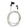 BLAST BMC-217, Lightning-USB, nylon braid, L-shaped, 1.0 m, silver