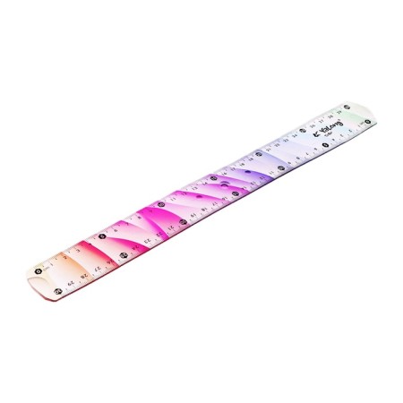 Set of geometric flexible silicone (ruler 30cm+2 squares+transporter) gradient-6
