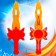 A set of wolves "Super Sword", a double launch, with a turntable, Mix color